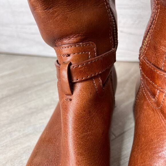 Tory Burch Boots Womens Size 6 Brown Nadine Leather Riding Tall Fall Wear - Picture 7 of 16